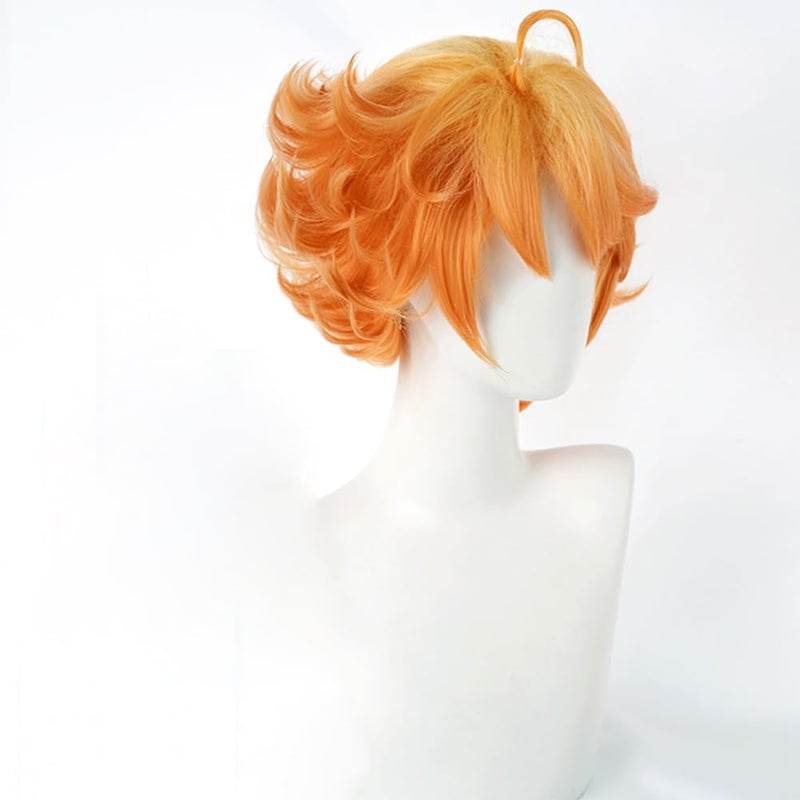 JCvCX Anime Emma Wig Short Orange Curly Party Hair Cosplay Props Halloween Costume Accessories - Image 4